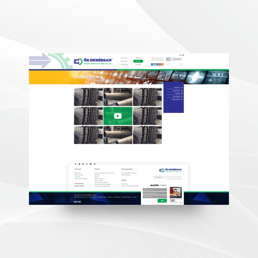 Öz-Demirsan Video Galeri Web Tasarımı