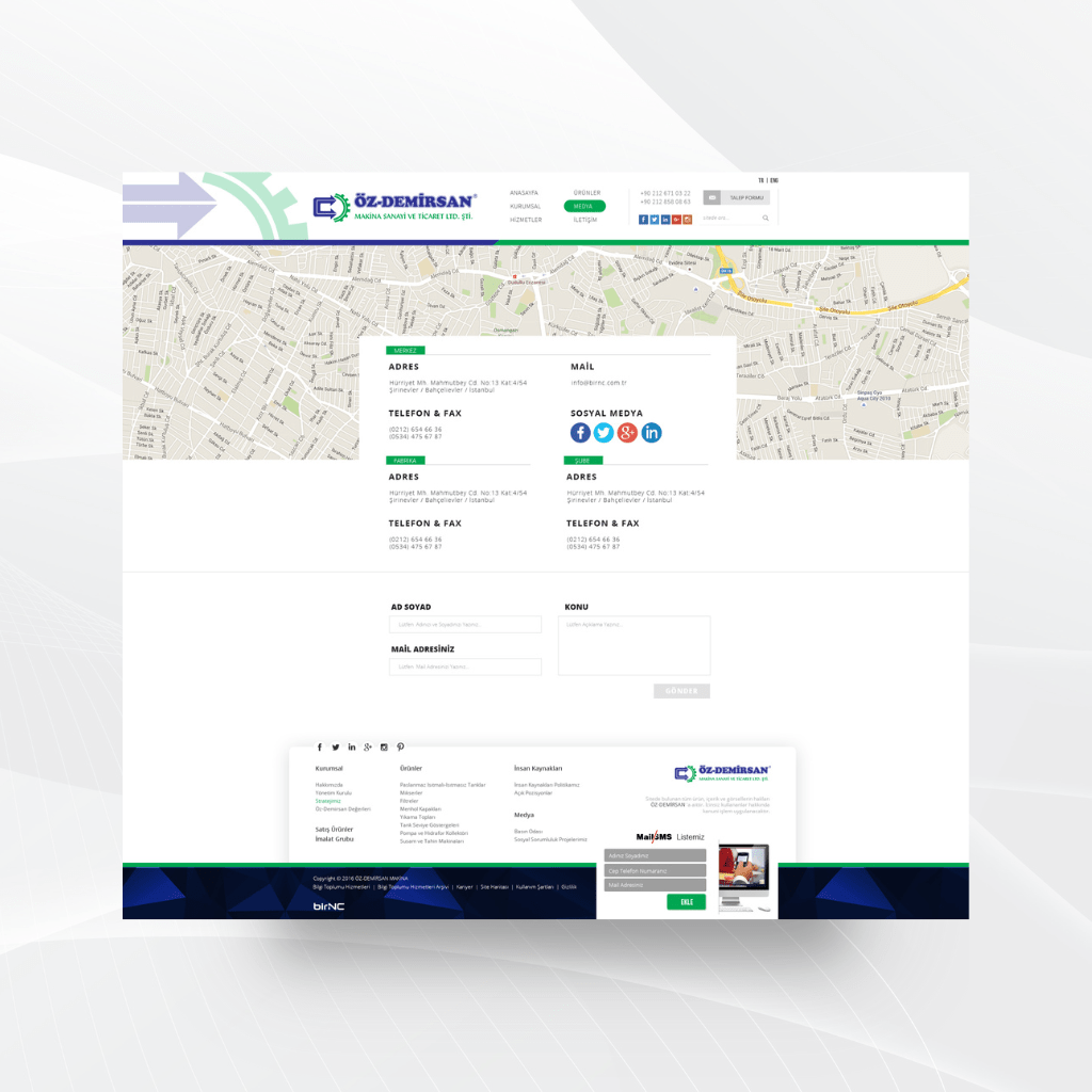Öz-Demirsan İletişim Web Tasarımı