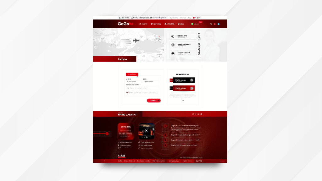 Gogoist İletişim Sayfası Tasarımı