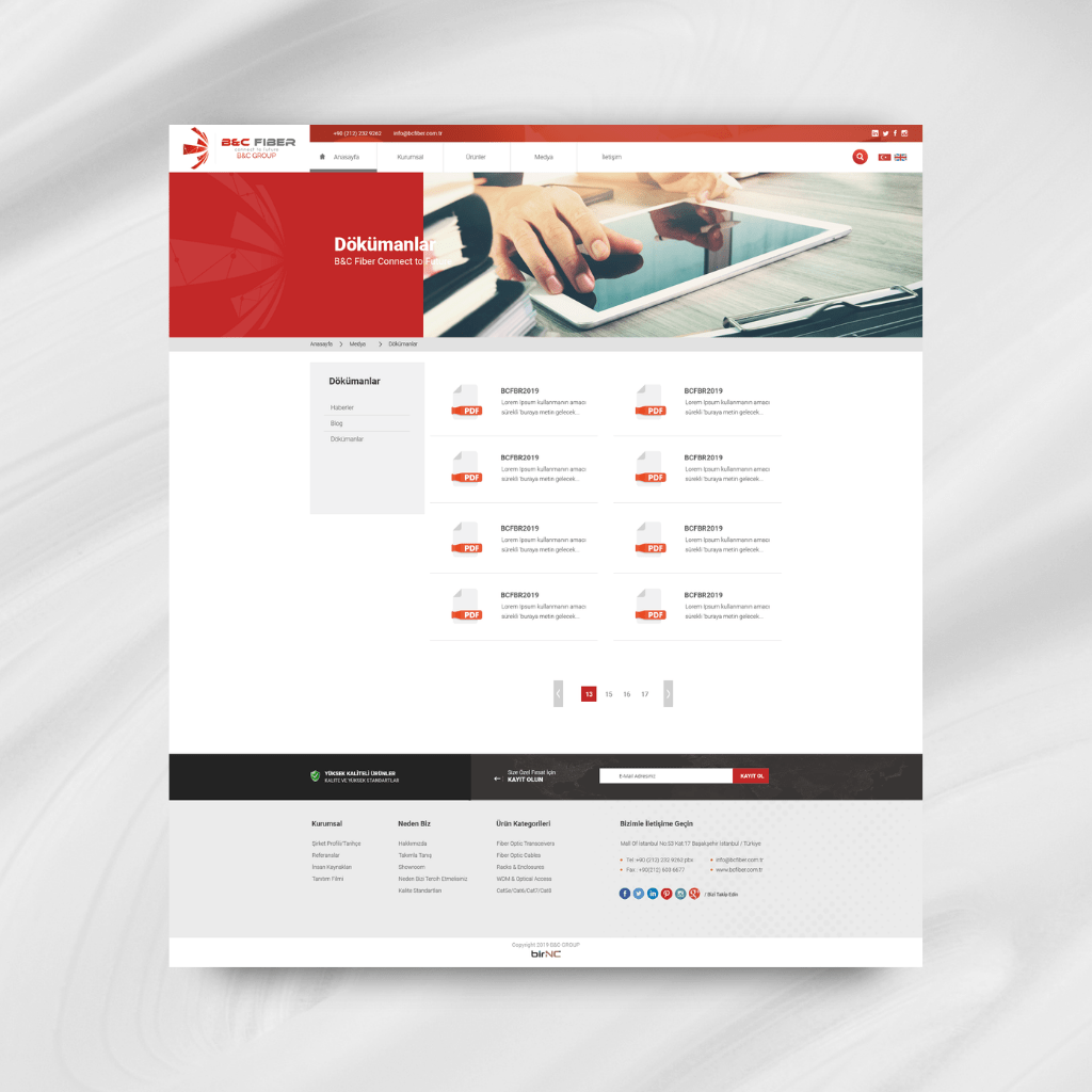 BC Fiber Web Tasarım Dökümanlar