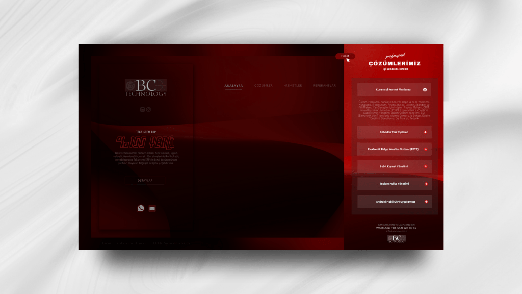 BCD Technology Çözümlerimiz Web Tasarım Sunum