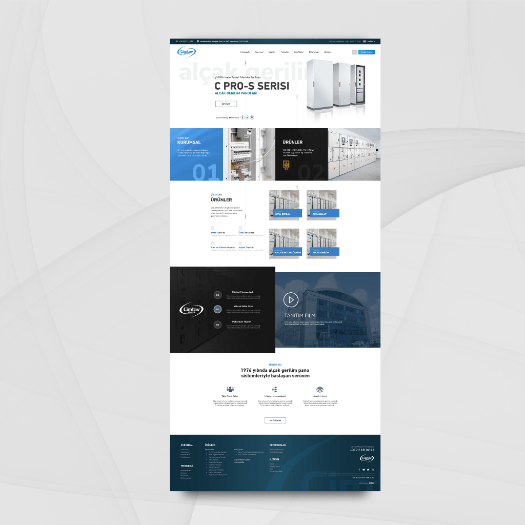 Cimtav Elektrik Anasayfa Web Tasarımı
