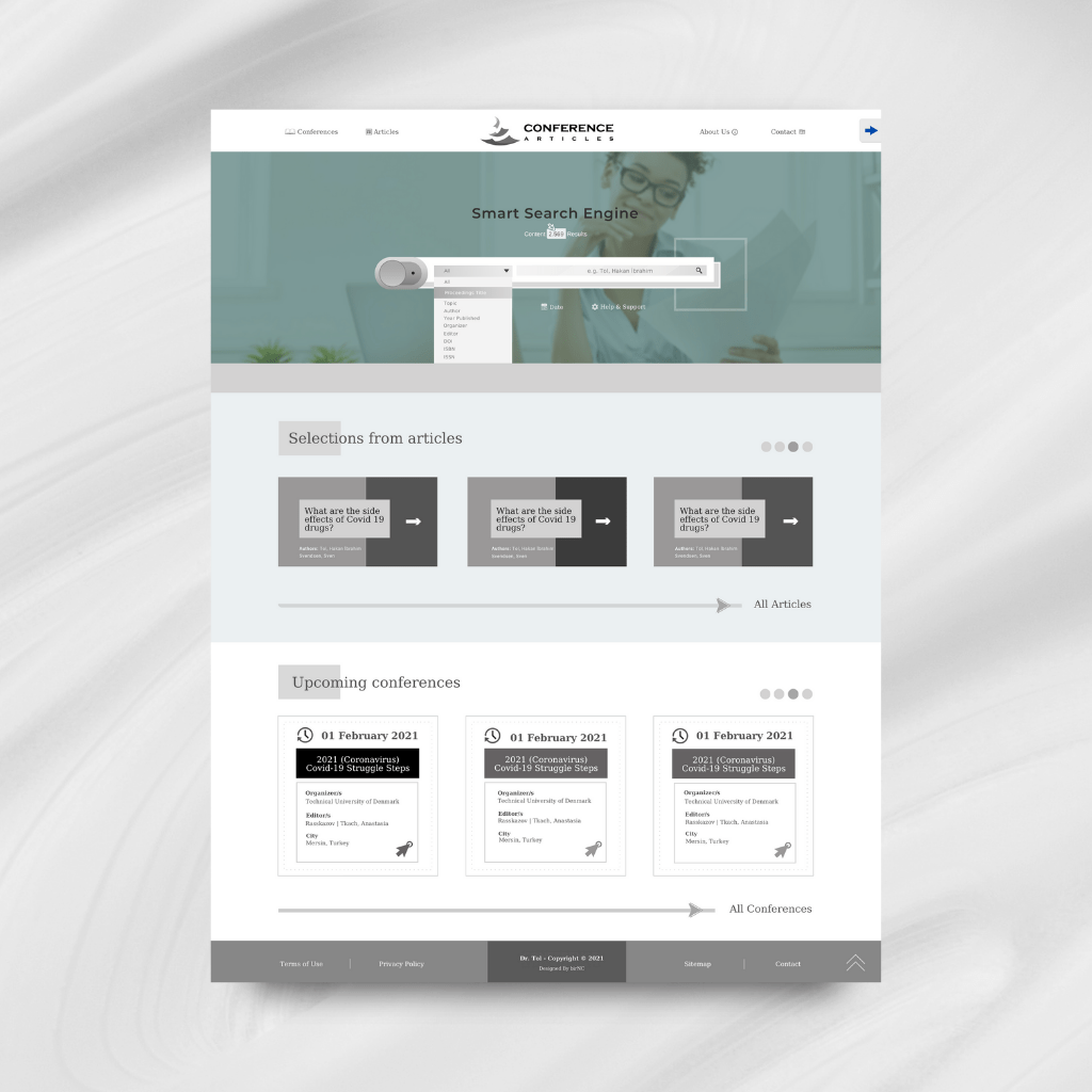 Conference Articles Anasayfa Web Tasarımı