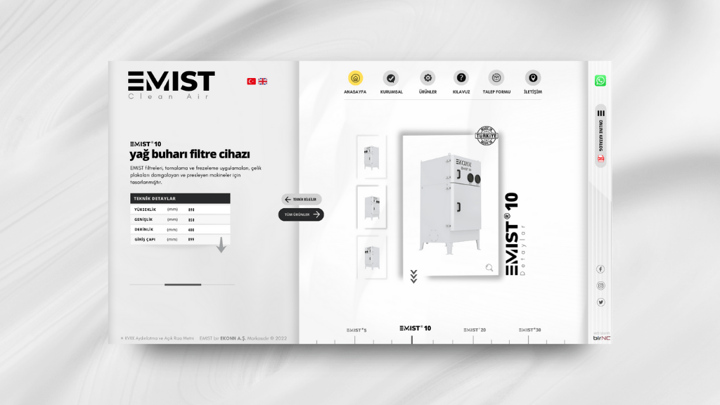 Emist Anasayfa Web Tasarımı