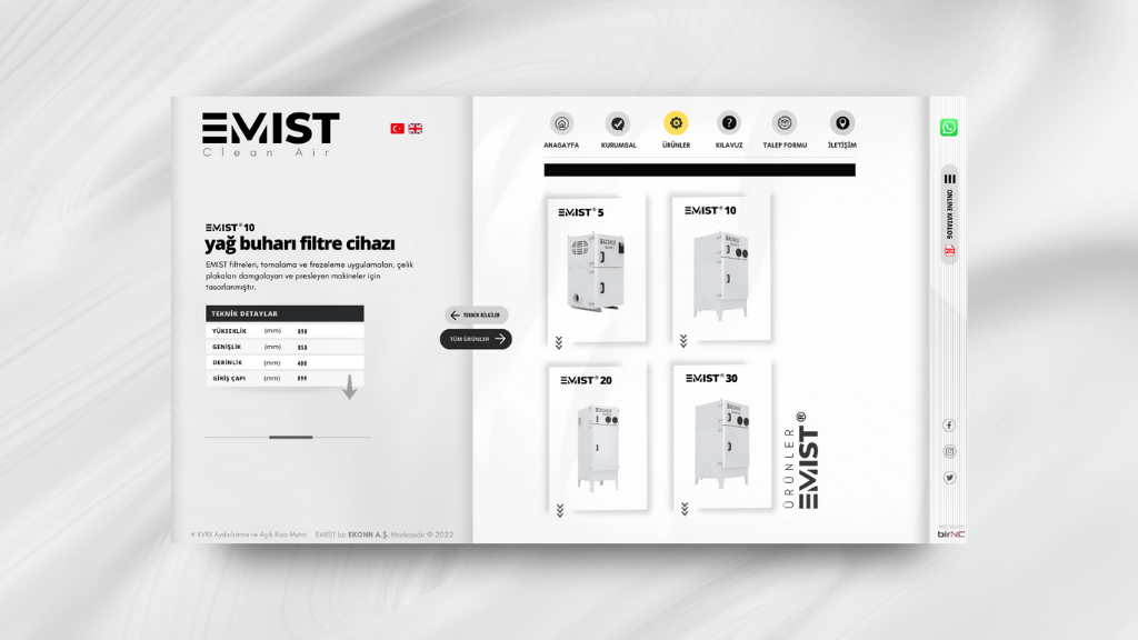 Emist Ürünler Web Tasarımı