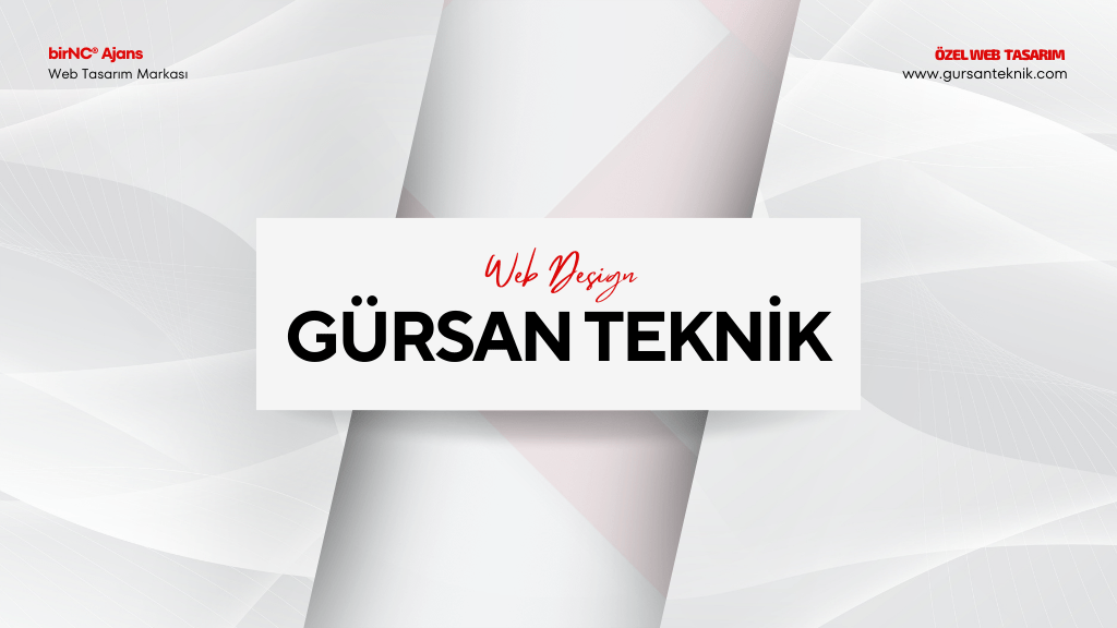 Gürsan Teknik Web Tasarım Sunum Kapak