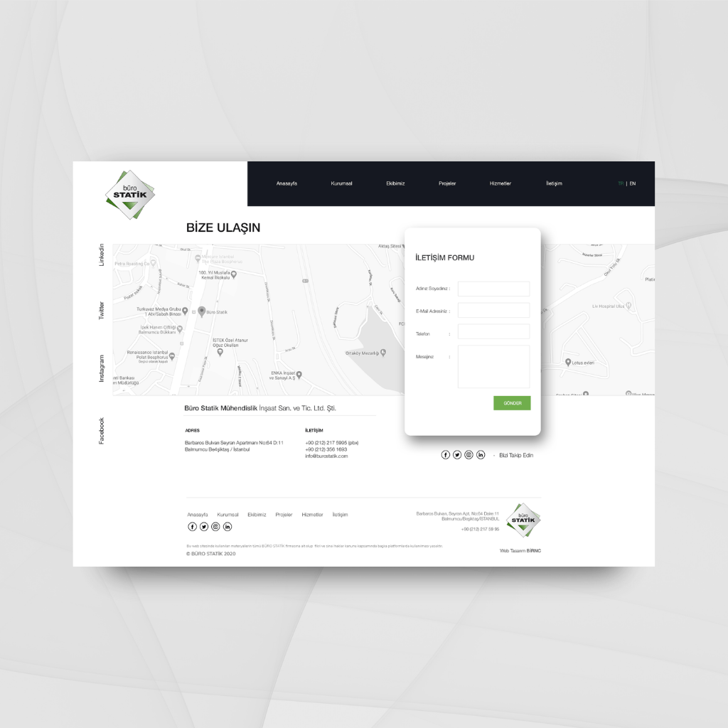 Büro Statik Web Tasarım İletişim