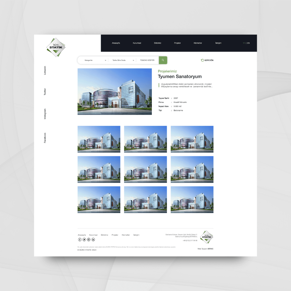 Büro Statik Web Tasarım Proje Detay