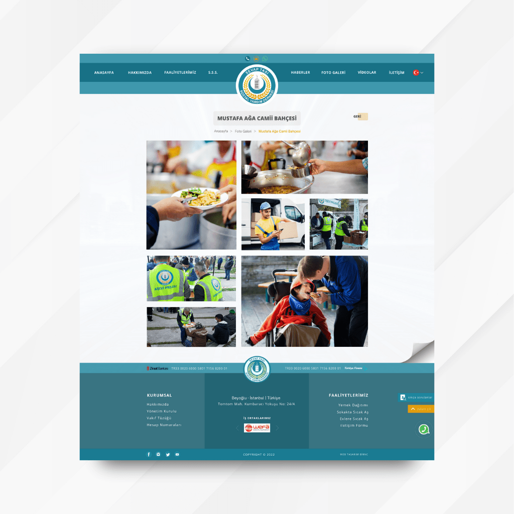 Sevap Tası Derneği Foto Galeri Detay Tasarım