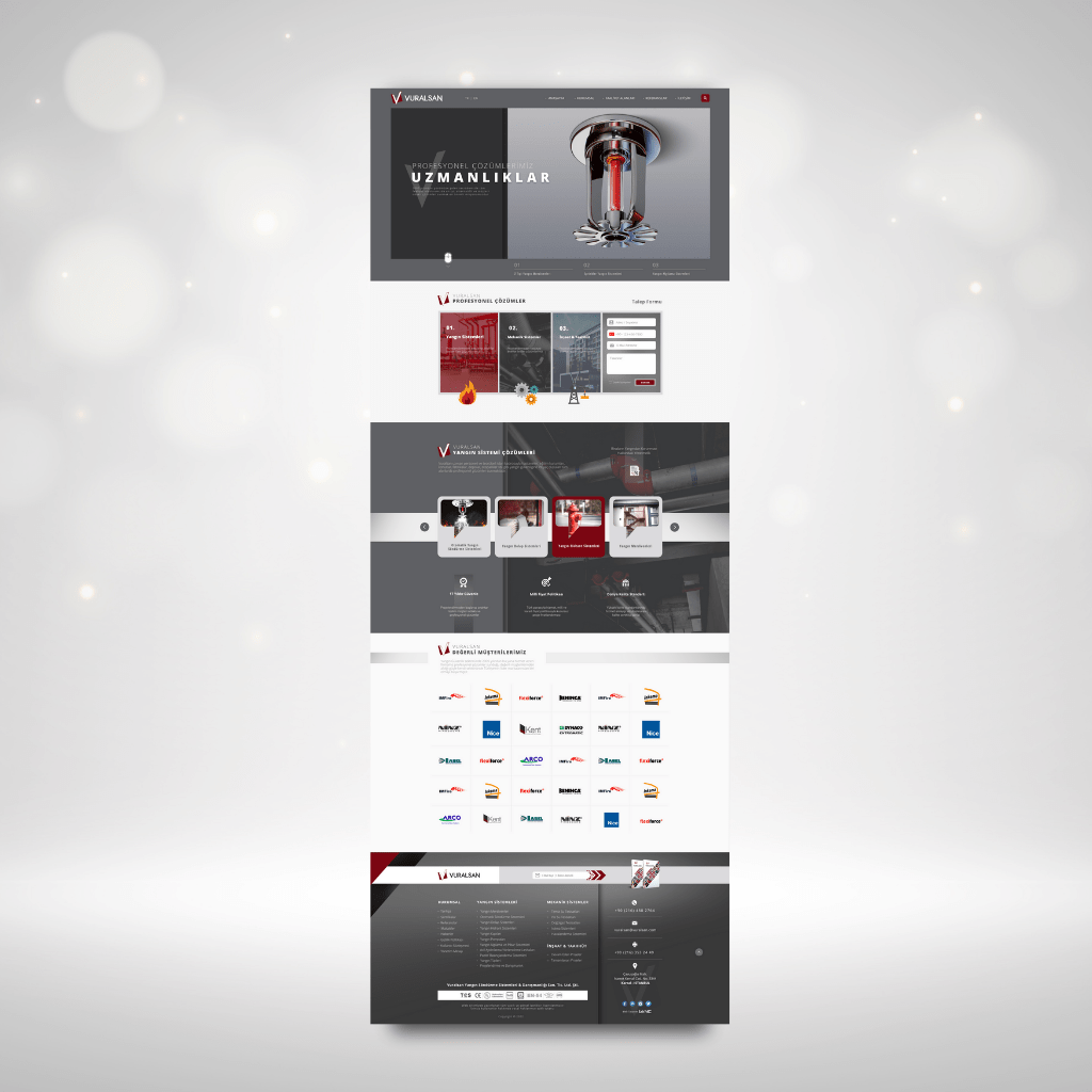 Vuralsan Yangın Web Tasarım Sunum Kapak