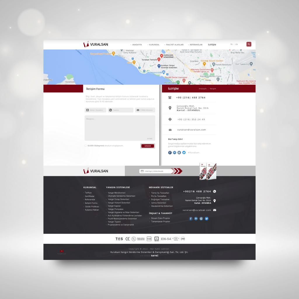 Vuralsan Yangın Web Tasarım İletişim