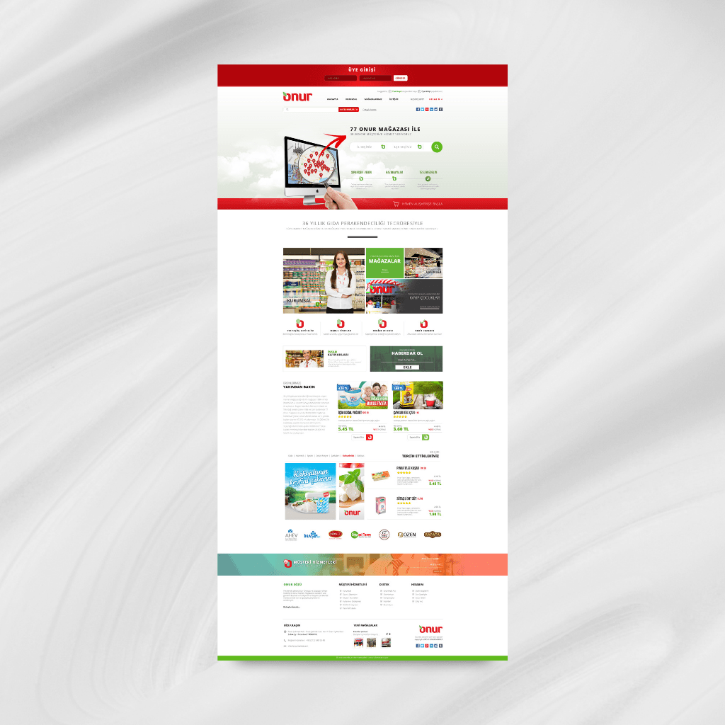 Onur Market E-Ticaret Site Tasarım Search