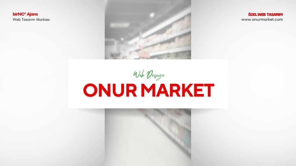 Onur Market E-Ticaret Site Tasarım Kapak