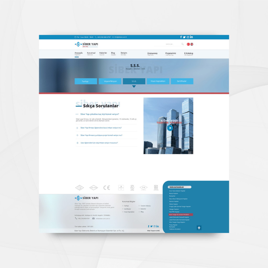 Siber Yapı S.S.S. Web Tasarım