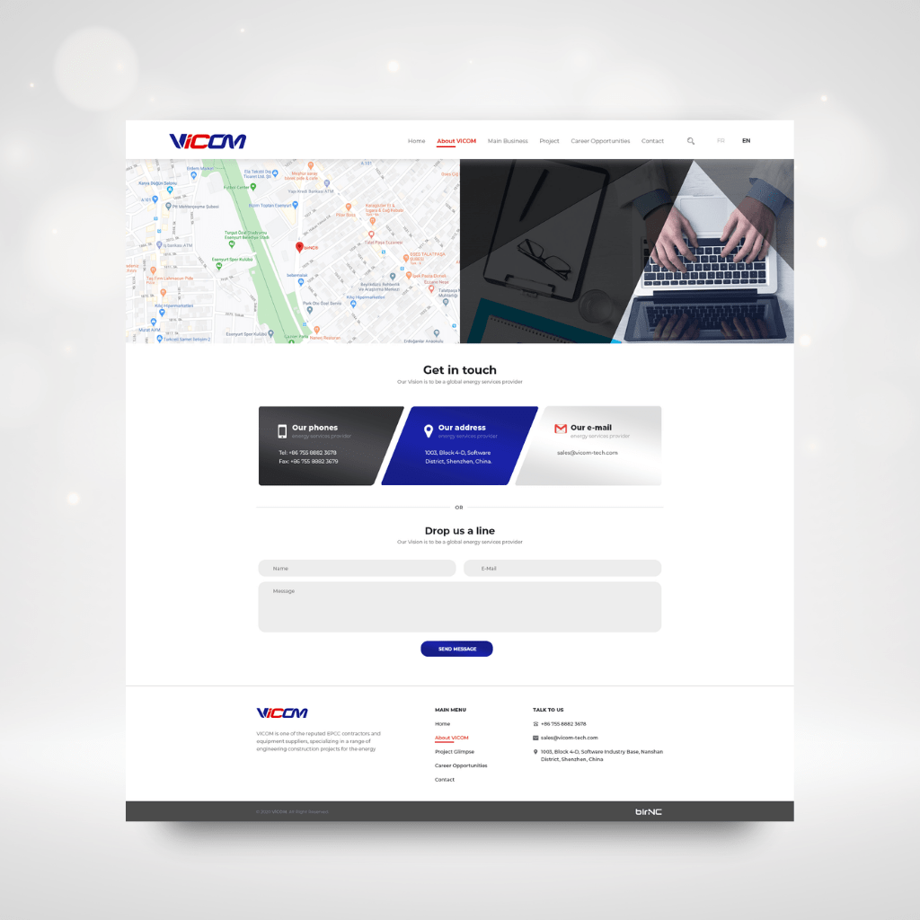 Vicom Energy İletişim Web Tasarımı