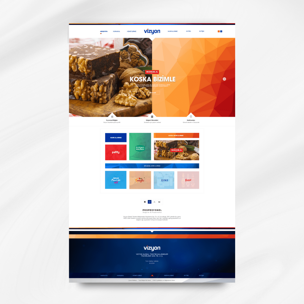 Vizyon Pazarlama Anasayfa Web Tasarımı
