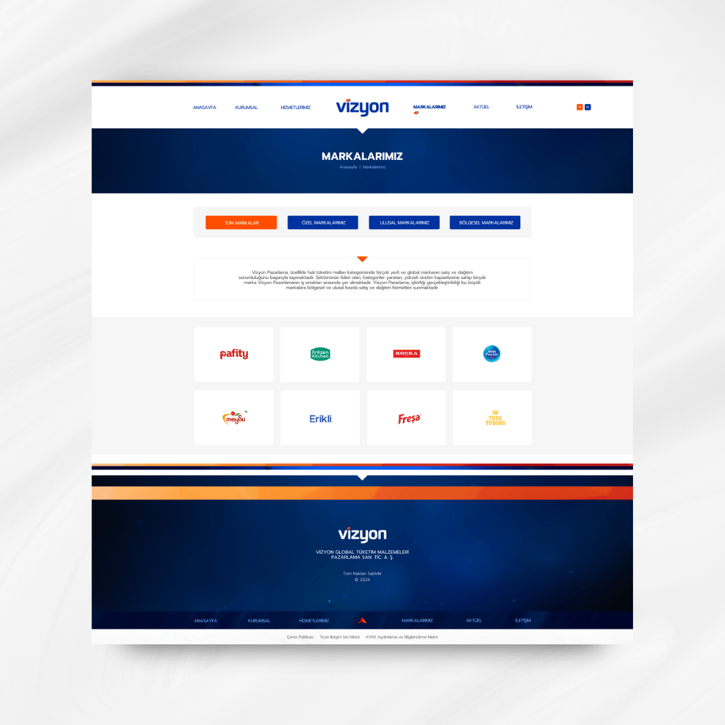 Vizyon Pazarlama Markalarımız Web Tasarımı