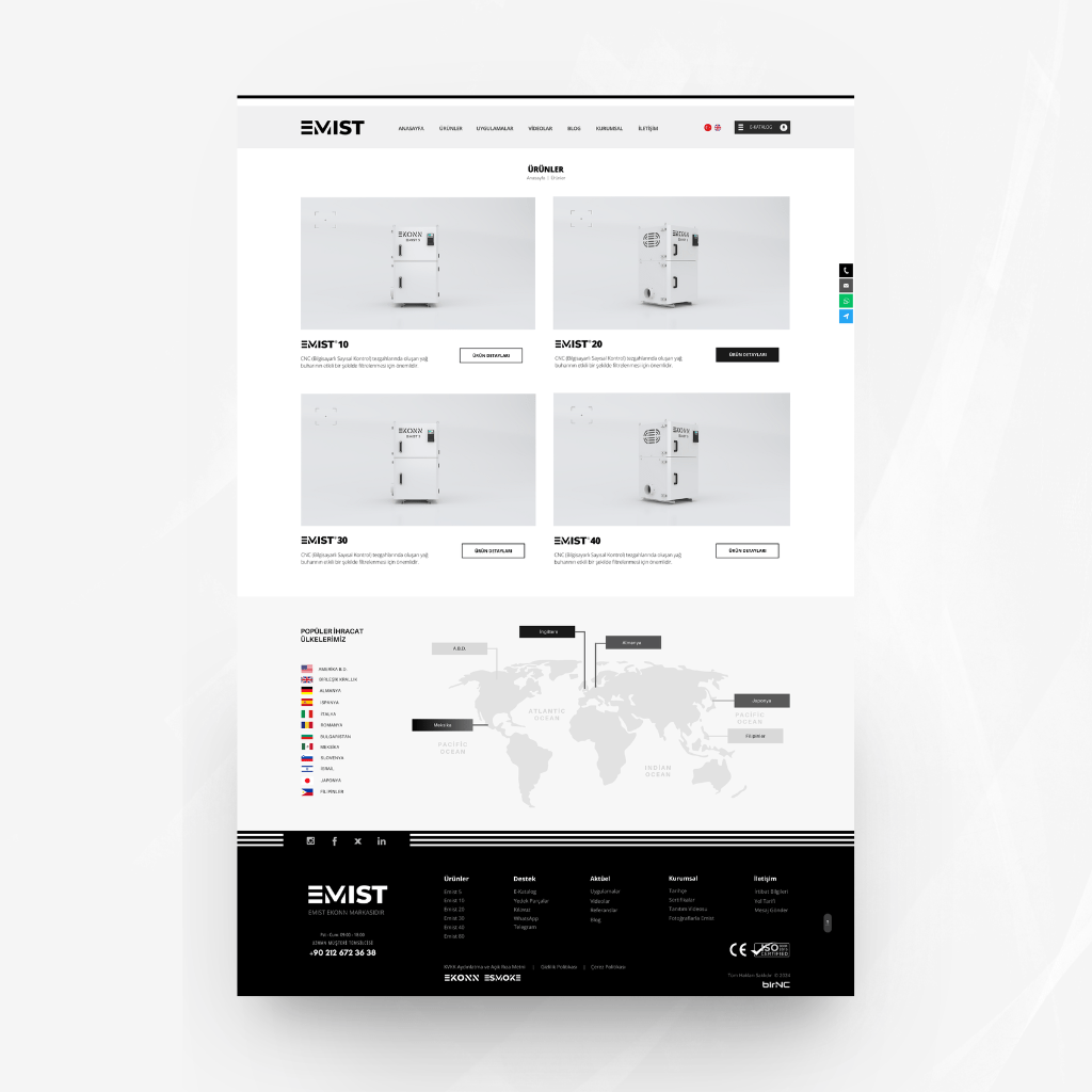 Emist Ürünler Web Sitesi Tasarımı