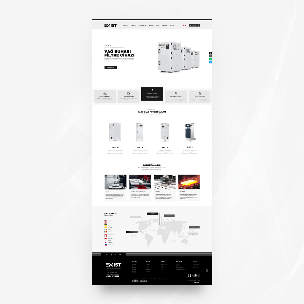 Emist Anasayfa Web Sitesi Tasarımı