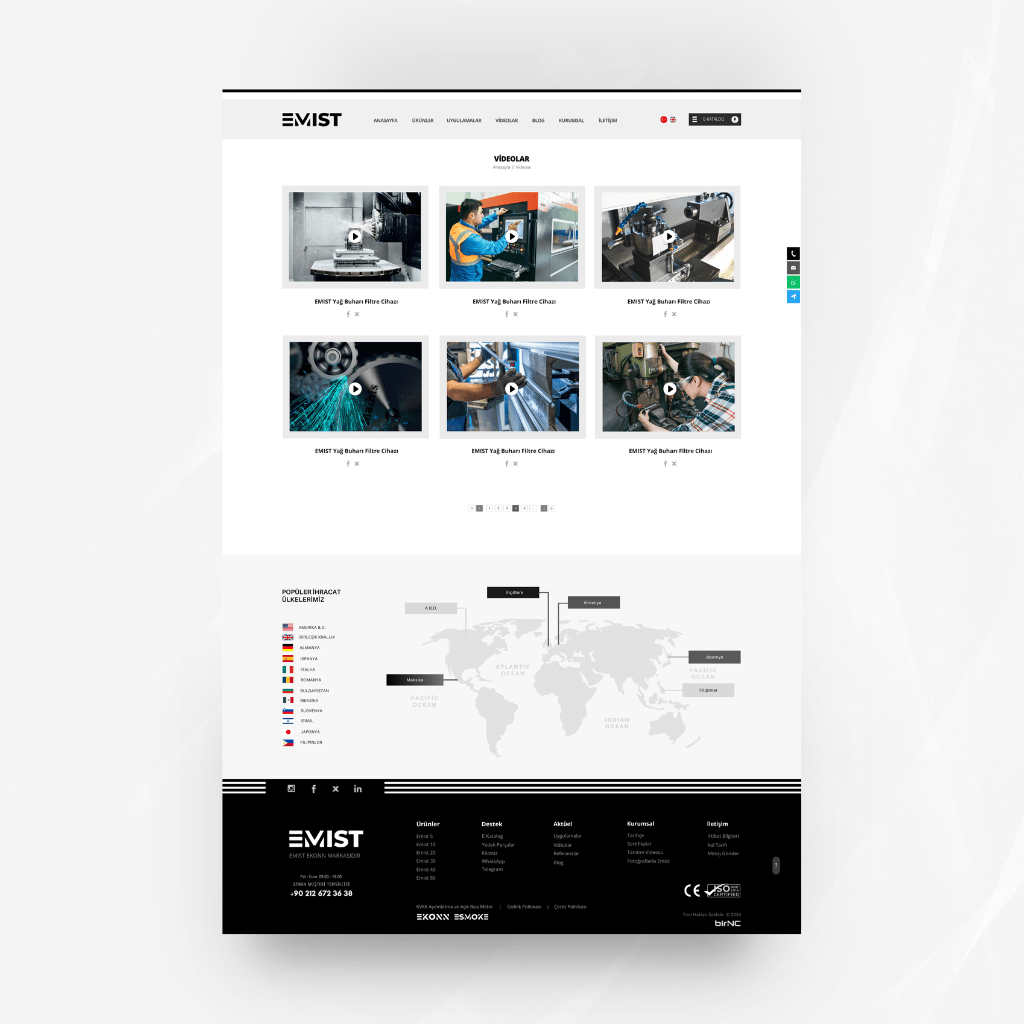 Emist Videolar Web Sitesi Tasarımı