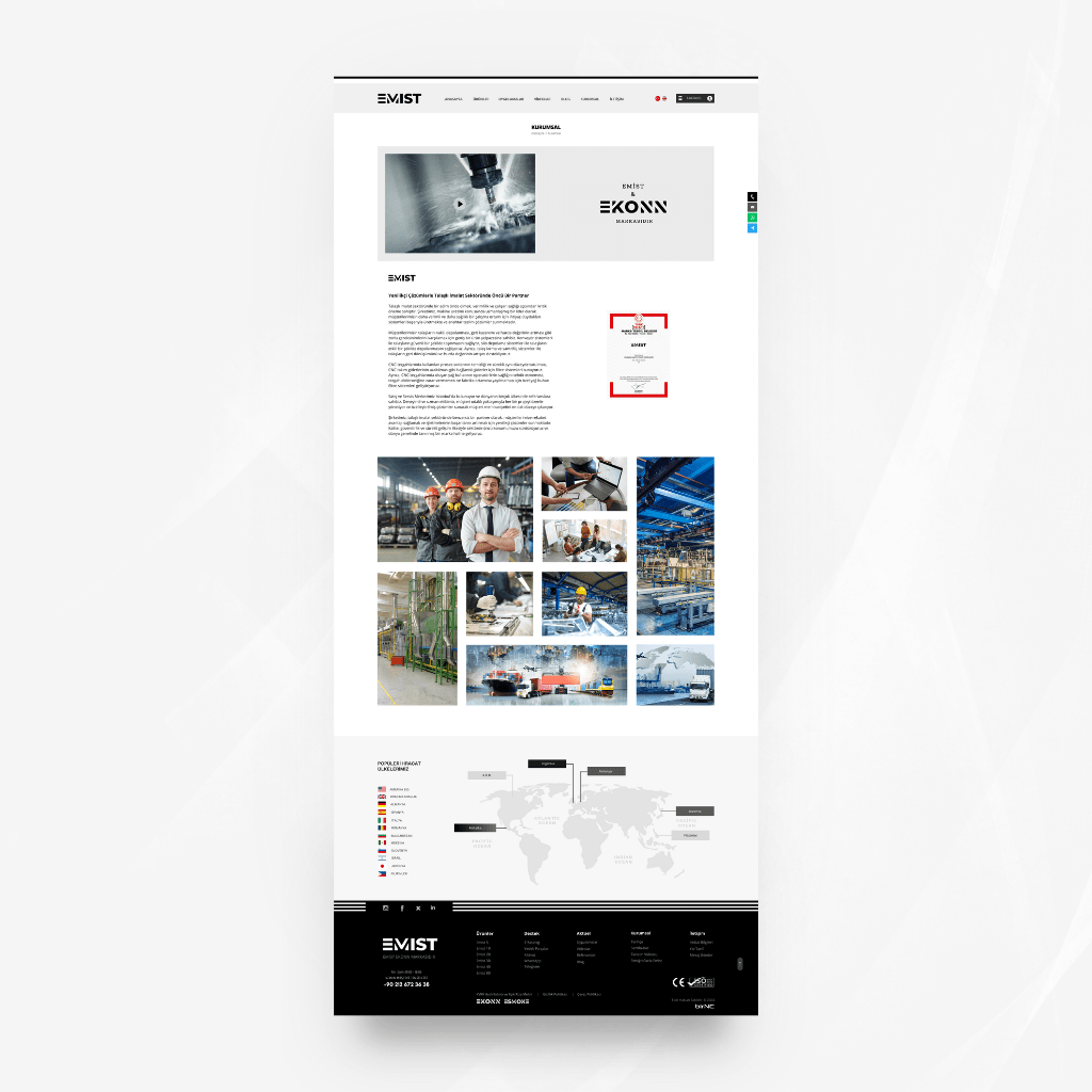 Emist Kurumsal Web Sitesi Tasarımı
