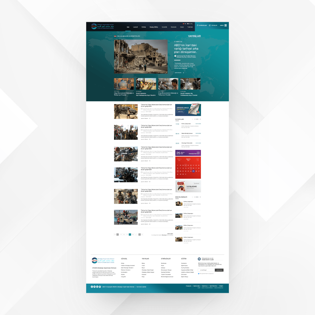 Orsam Yayınlar Web Tasarımı