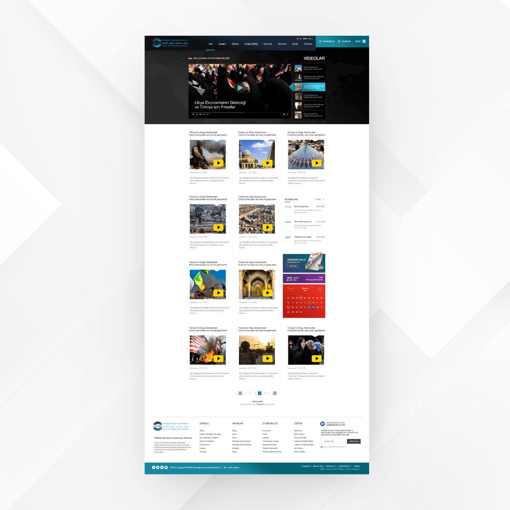 Orsam Videolar Web Tasarımı