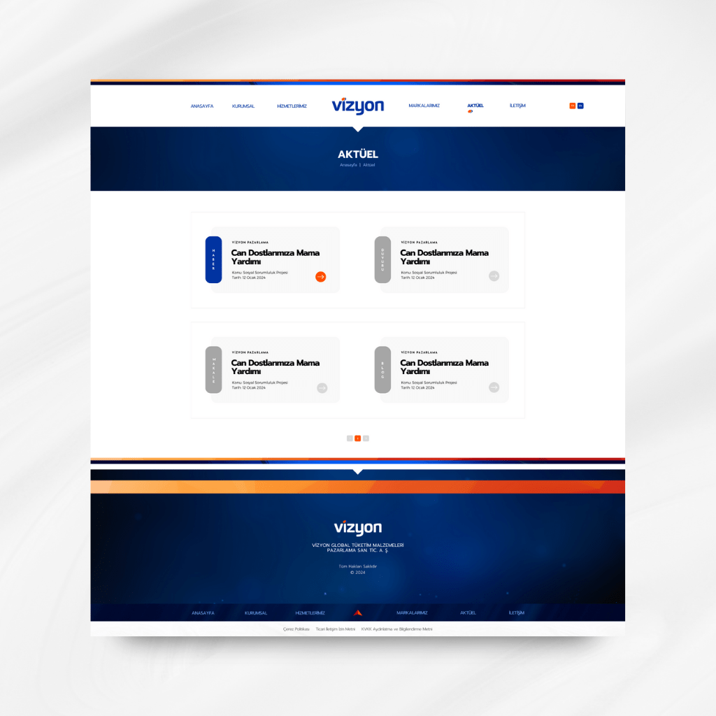 Vizyon Pazarlama Aktüel Web Tasarımı