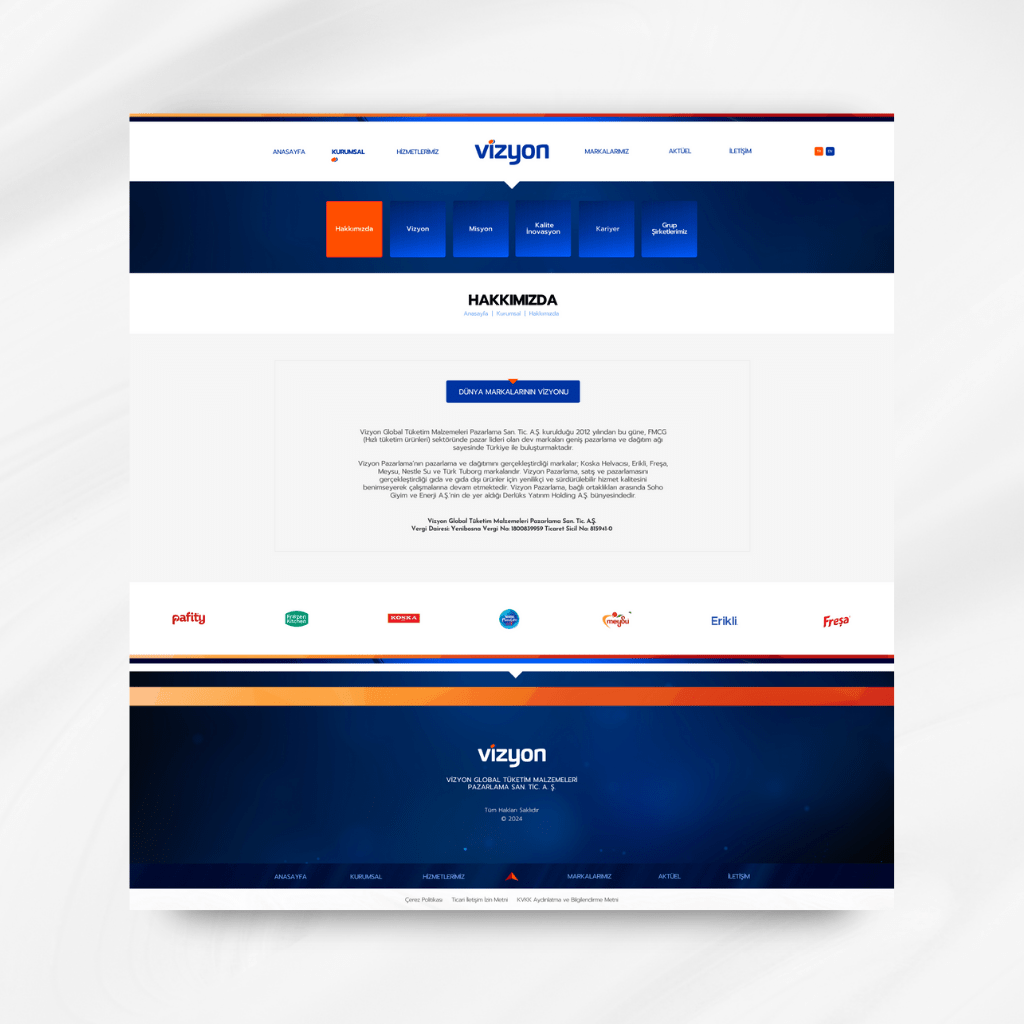 Vizyon Pazarlama Kurumsal Web Tasarımı