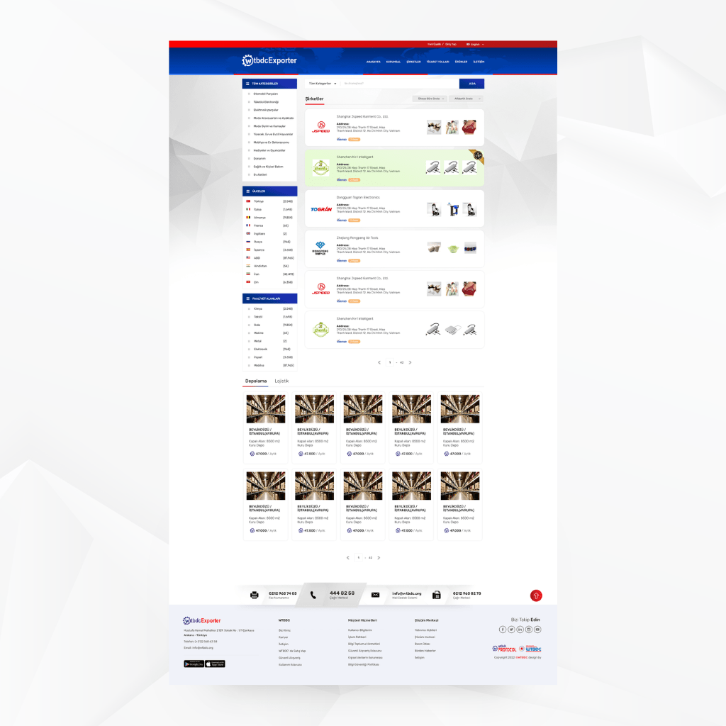 WTBDC Exporter Şirketler Web Tasarımı