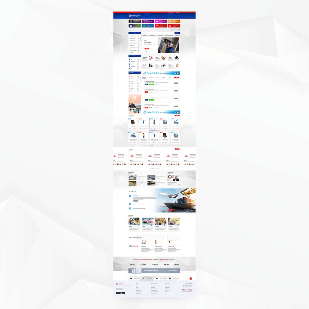 WTBDC Exporter Anasayfa Web Tasarımı