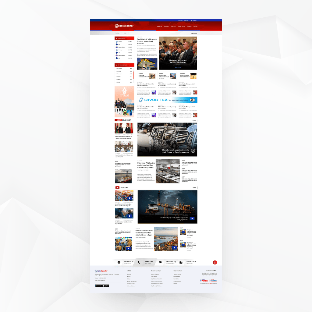 WTBDC Exporter Aktüel Web Tasarımı